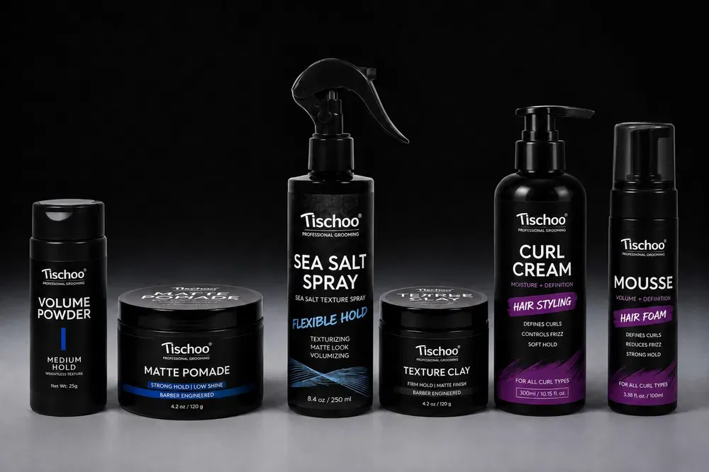 Tischoo styling products for texture, hold, and volume